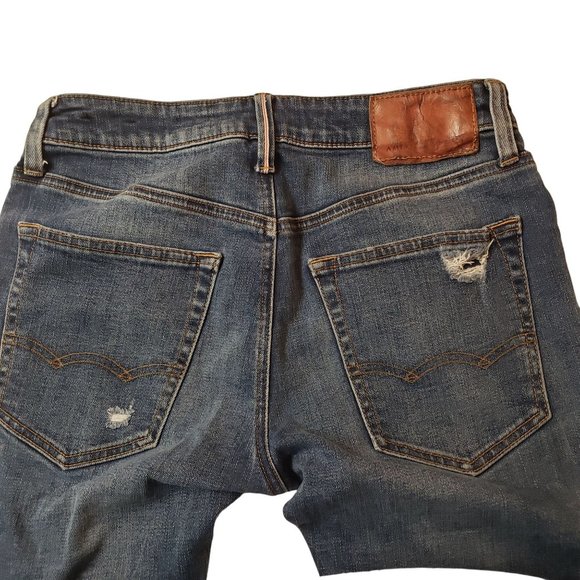 American Eagle jeans‎ size 28 slim flex distressed blue mid wash - Picture 6 of 11